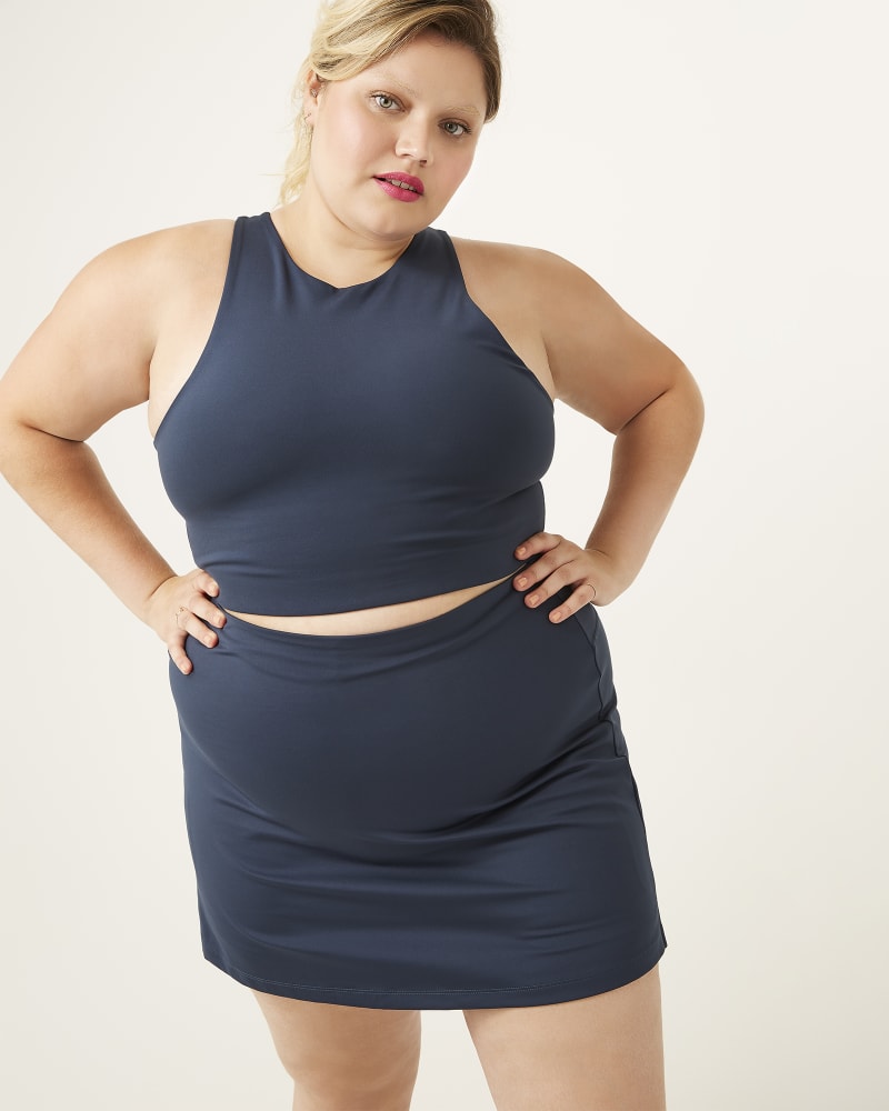 Front of plus size Christina High-Rise Skort by Girlfriend Collective | Dia&Co | dia_product_style_image_id:164950